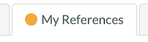 tab labeled my references